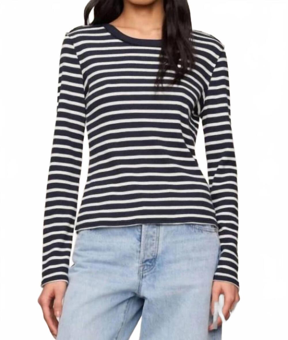 NEW Z SUPPLY arlet thermal top in navy stripe